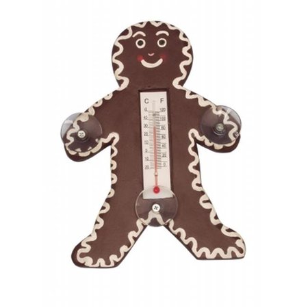 SONGBIRD ESSENTIALS Songbird Essentials Holiday Gingerbread Man Small Window Thermometer SE2170459